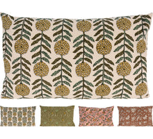 KUSSEN 50X30CM KATOEN LEAF 4 KLEUREN ASSORTIE