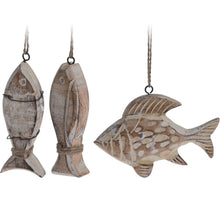 FISH WOODEN DECORATION 3 ASS 13x3x9CM