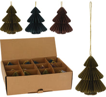 HANGDECO BOOM PAPIER HONINGRAAT 8CM 3 ASSORTIE GREEN MIX