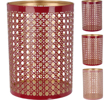 Tealight holder 10x14cm metal 3 assorted 
