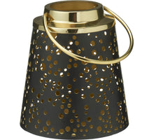 LANTAARN GENÈVE D12 H13CM ZWART GOUD METAAL