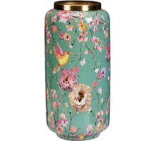 VAAS METAAL D15 H30CM GROENE BLOEMEN