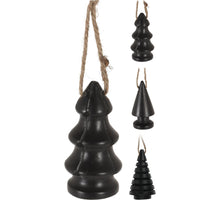 HANGDECO KERSTBOOM MANGOHOUT D4,5 H9,5CM ZWART 3 ASSORTIE