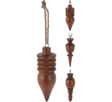 HANGDECO ORNAMENT MANGOHOUT D4 H10CM BRUIN 3 ASSORTIE