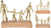 SCULPTUUR FAMILIE ALUMINIUM 24X9X23CM GOUD 2 ASSORTIE