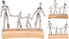 SCULPTURE FAMILY ALUMINUM 24X9X23CM SILVER 2 ASSORTED