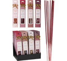 WIEROOKSTOKJES 30STS ''STRIK'' 6,5X2,5X30CM 4 ASSORTIE GEUREN