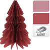 CHRISTMAS TREE PAPER 23CM RED/PINK ASSORTED