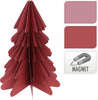 KERSTBOOM PAPIER 30CM ROOD/ROZE ASSORTIE