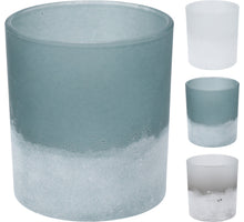 Tealight holder powder finish 7x8cm 3 assorted