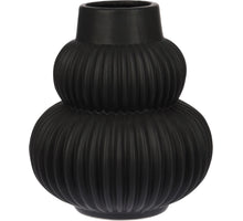 EARTHENWARE VASE D18 H20CM BLACK