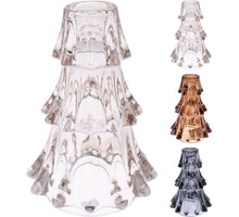 KANDELAAR GLAS KERSTBOOM D10 H14CM 3 ASSORTIE KLEUR
