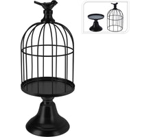 ETAGERE VOGELKOOI OP VOET D12 H29CM ZWART METAAL
