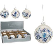 KERSTBAL 80MM DELFT BLAUW 3 ASSORTIE