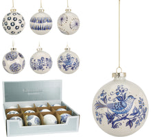 KERSTBAL 80MM DELFT BLAUW 6 ASSORTIE