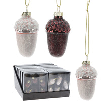 EIKEL HANGDECO GLAS SET VAN 6 D4 H6,5CM ROZE BORDO ASSORTIE