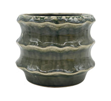 Pot ceramic 'Yves' D18.5x15H green