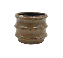 Pot ceramic 'Yves' D13x10.4H brown