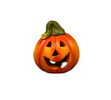 Pumpkin ceramic LED 7.5x7.5x7.8h orange