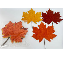 Set/6 leaves XL yellow/brown