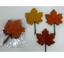 Set/12 leaves M yellow/brown