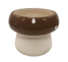 Pot mushroom dolomite d11,7x9h brown