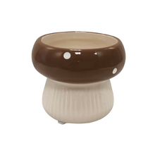 Pot mushroom dolomite d8x6,4h brown