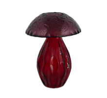 Mushroom glass bottle d8.8x12h terra gray/terra
