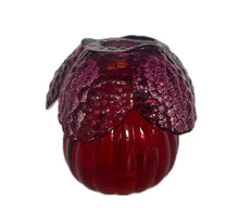 Mushroom glass bottle d9.1x8.7h terra gray/dark brown