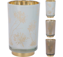 Tealight holder D12 H20cm Dandelion 3 assorted