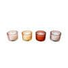 SCENTED CANDLE IN RIBBED GLASS D5 H3 CM 4 ASSORTED COLOUR
