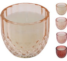 GEURKAARS IN GLAS DIAMOND D6,5 H6 CM 4 ASSORTIE KLEUR