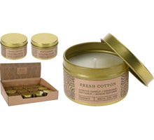 GEURKAARS IN BLIK GOUD 6CM 3 ASSORTIE GEUREN