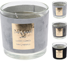 KAARS IN GLAS 10CM MET LEDER 3 ASSORTIE