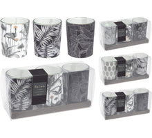 KAARS IN GLAS ''TROPICAL'' 3STUKS 6CM 3 ASSORTIE