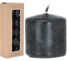 CANDLES 3CM 10 PIECES BLACK