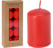 CANDLES 3CM 10 PIECES RED