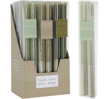 SET VAN 2 DINERKAARS D2,5 H25CM ''GROEN'' GLITTER 3 KLEUREN ASSORTIE
