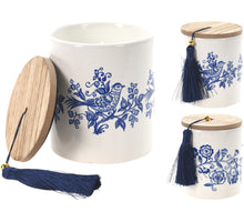KAARS IN POT DELFT BLAUW D9 H10CM 2 ASSORTIE