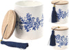 CANDLE IN JAR DELFT BLUE D9 H10CM 2 ASSORTED