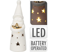 KERSTMAN MET STER GOUD 7X5X16CM LED 2 ASSORTIE INCL. 2X LR44