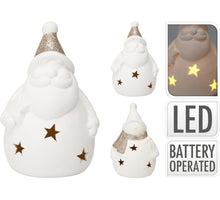 KERSTMAN MET STER GOUD 7,5X8,5X14CM LED 2 ASSORTIE INCL. 2X LR44