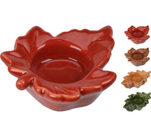 THEELICHTHOUDER ''MAPLE'' BLAD 9,5X8,2X3CM 4 ASSORTIE KLEUREN