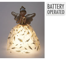 ENGEL MET LED 22X36CM GOUD