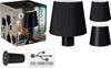 FLESSEN LAMP 10X8CM ZWART 2 ASSORTIE USB OPLAADBAAR/ DIMBAAR