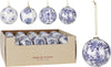 8cm Delft Blue Christmas Ball, 4 Assorted Designs