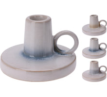 CANDLEHOLDER CERAMIC WITH HANDLE D11 H8CM 3 ASSORTED