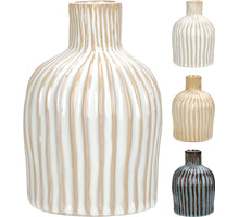 VAAS MET STREPEN D10 H15CM 3 ASSORTIE