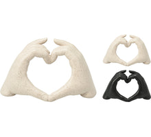 BEELDJE HANDEN ALS HART POLYSTONE 14X5,5X8CM 2 ASSORTIE