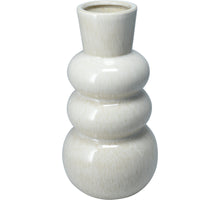 BUBBEL VAAS KERAMIEK CREME D16 H29CM